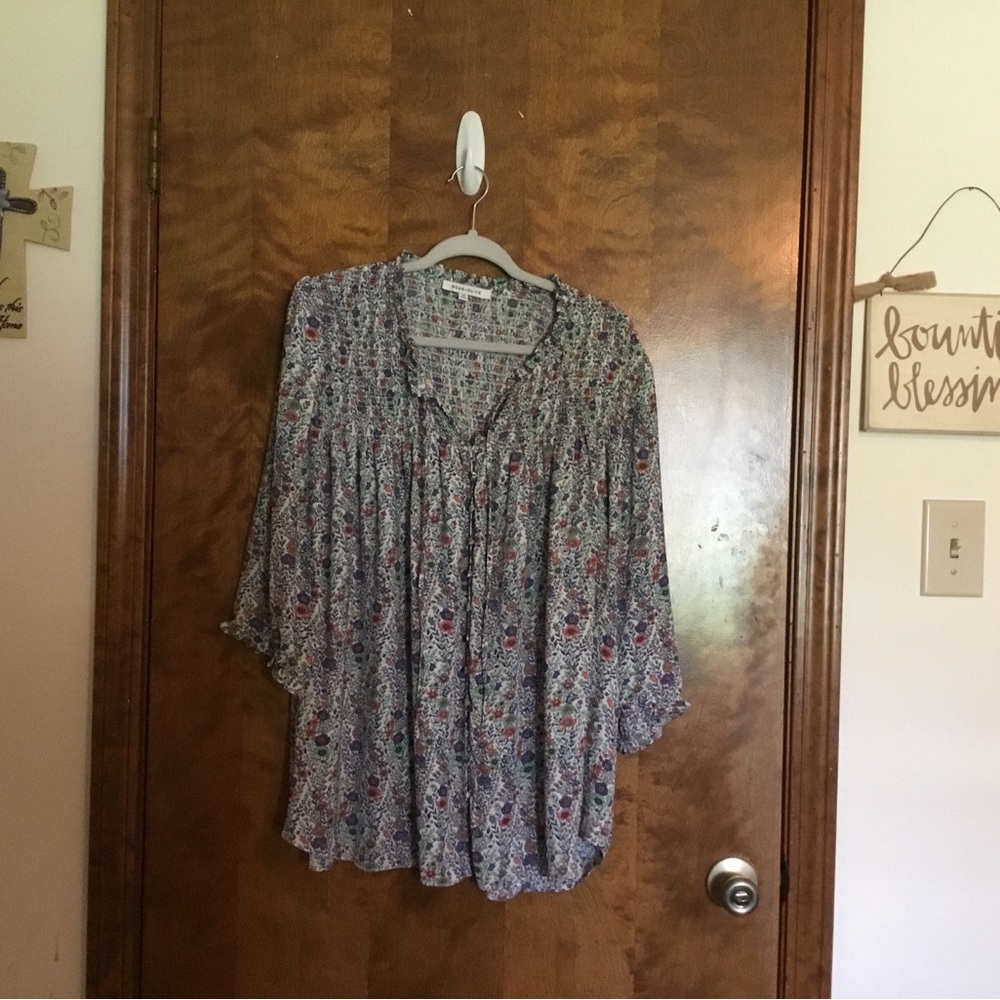 3x, Plus Size, Rose and Olive Woman’s Blouse Multi-colored